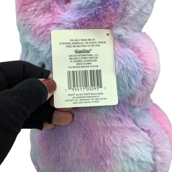 Peeps Reversible Bunny Plush Toy Multicolor Soft Stuffed Animal For Kids NWT 12” - Picture 4 of 9